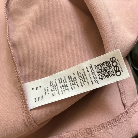 ASOS Pink Short Sleeve Midi Square Neck Cocktail Professional Contemporary Dress - Picture 6 of 8